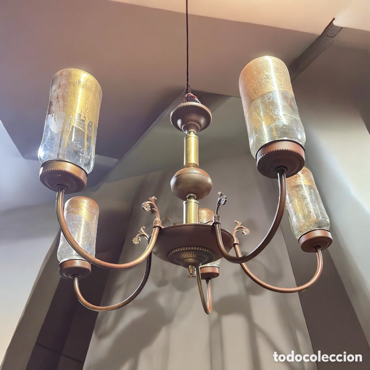 Antig&uuml;edades: L&aacute;mpara a&ntilde;os 60 renovada - Foto 1