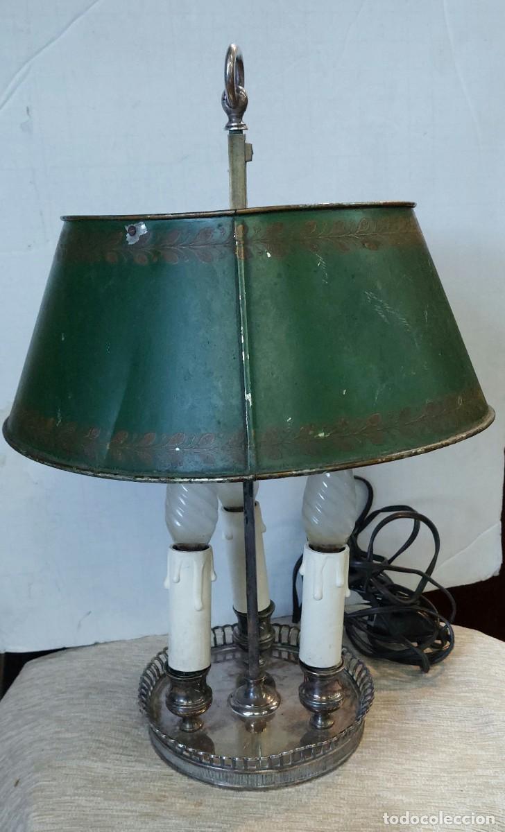 Antig&uuml;edades: L&aacute;mpara de mesa tipo Bouillotte - Foto 1