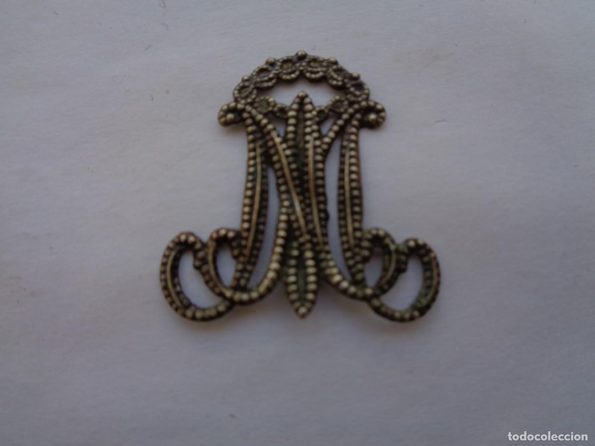 Antiquit&auml;ten: ANTIGUO EMBLEMA RELIGIOSO CRISTIANO ANAGRAMA &uml;A M &uml; . AVE MARIA