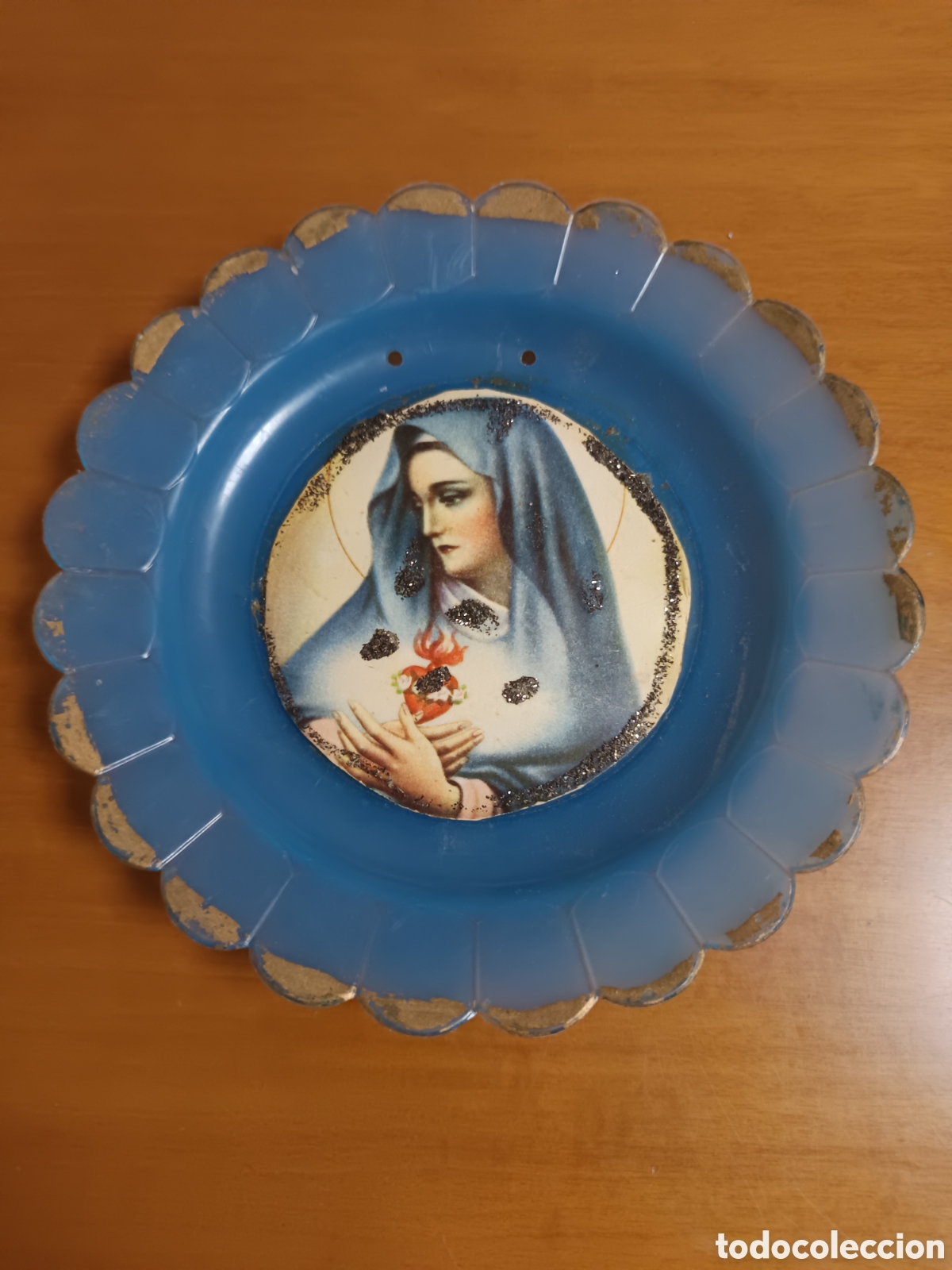 Antig&uuml;edades: Lote de dos platitos religiosos - Foto 5