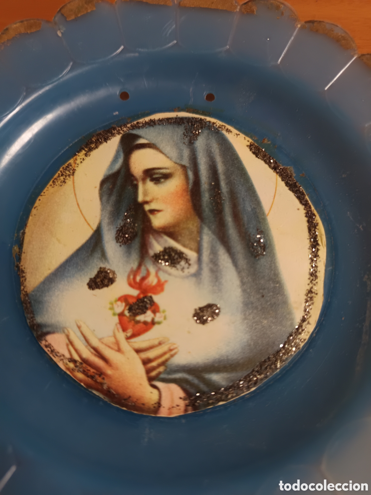 Antig&uuml;edades: Lote de dos platitos religiosos - Foto 6
