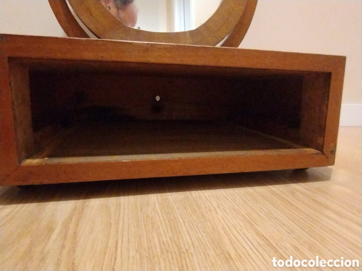 Antig&uuml;edades: Espejo tocador madera tipo caoba - Foto 6