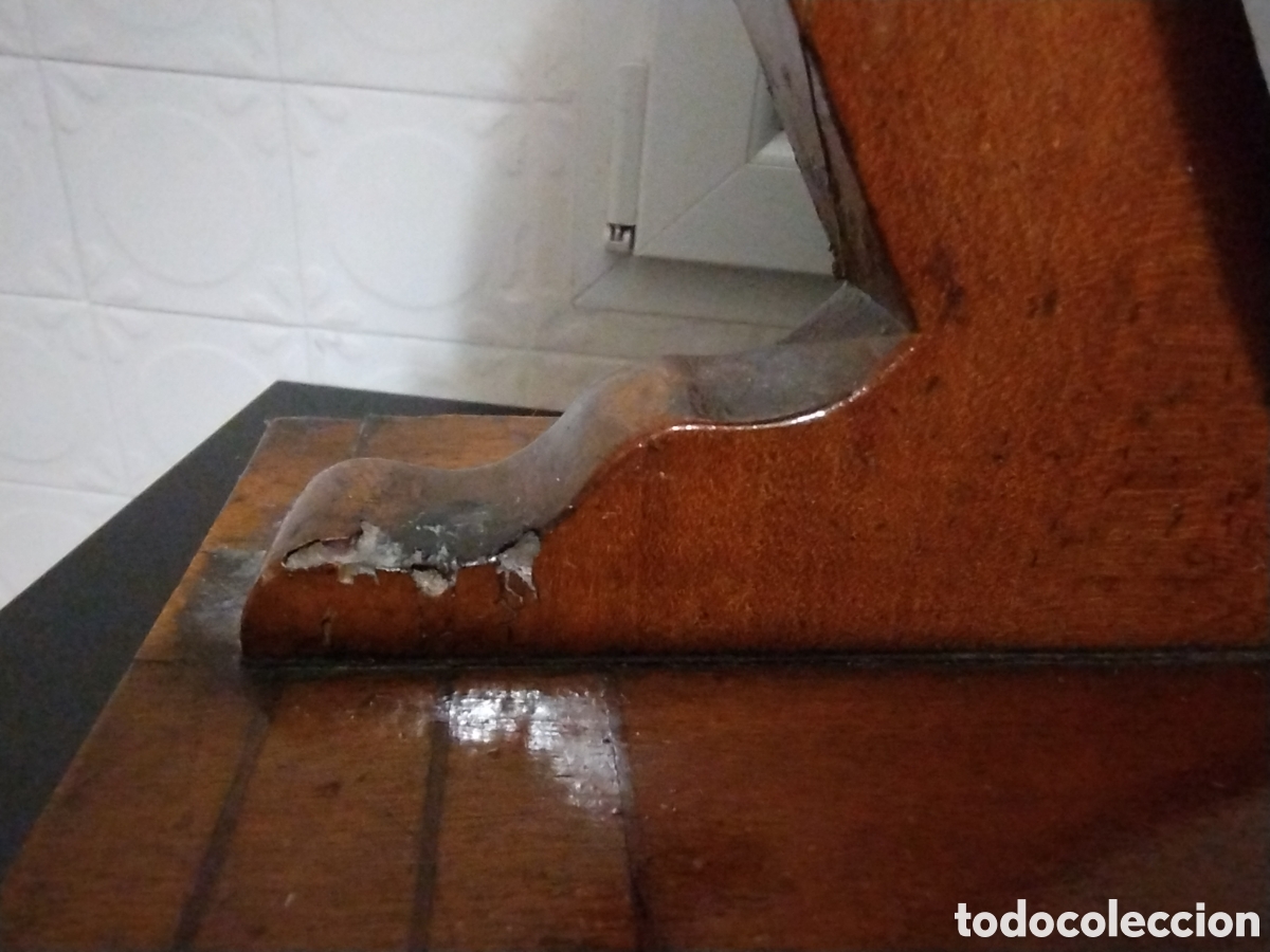 Antig&uuml;edades: Espejo tocador madera tipo caoba - Foto 13