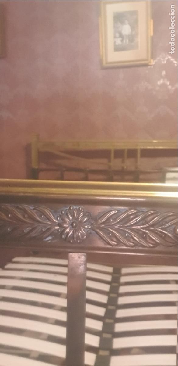 Antig&uuml;edades: ANTIGUA CAMA DE HIERRO Y LAT&Oacute;N - Foto 4