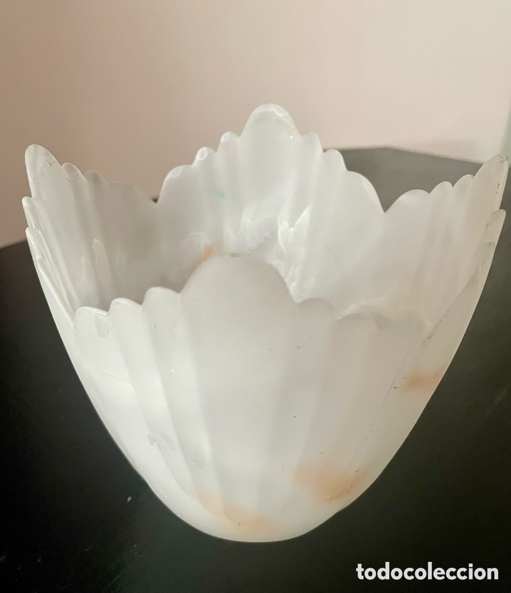 Antig&uuml;edades: Aplique con tulipa de cristal - Foto 6