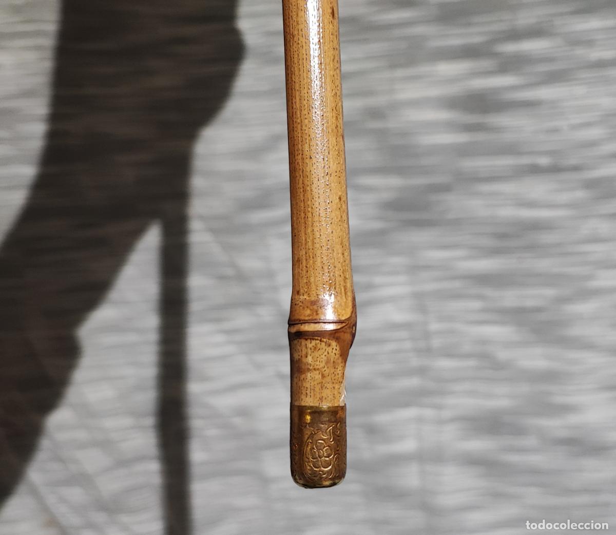 Antig&uuml;edades: BASTON DE PASEO POMO DE NI&Ntilde;O DE BRONCE - Foto 6