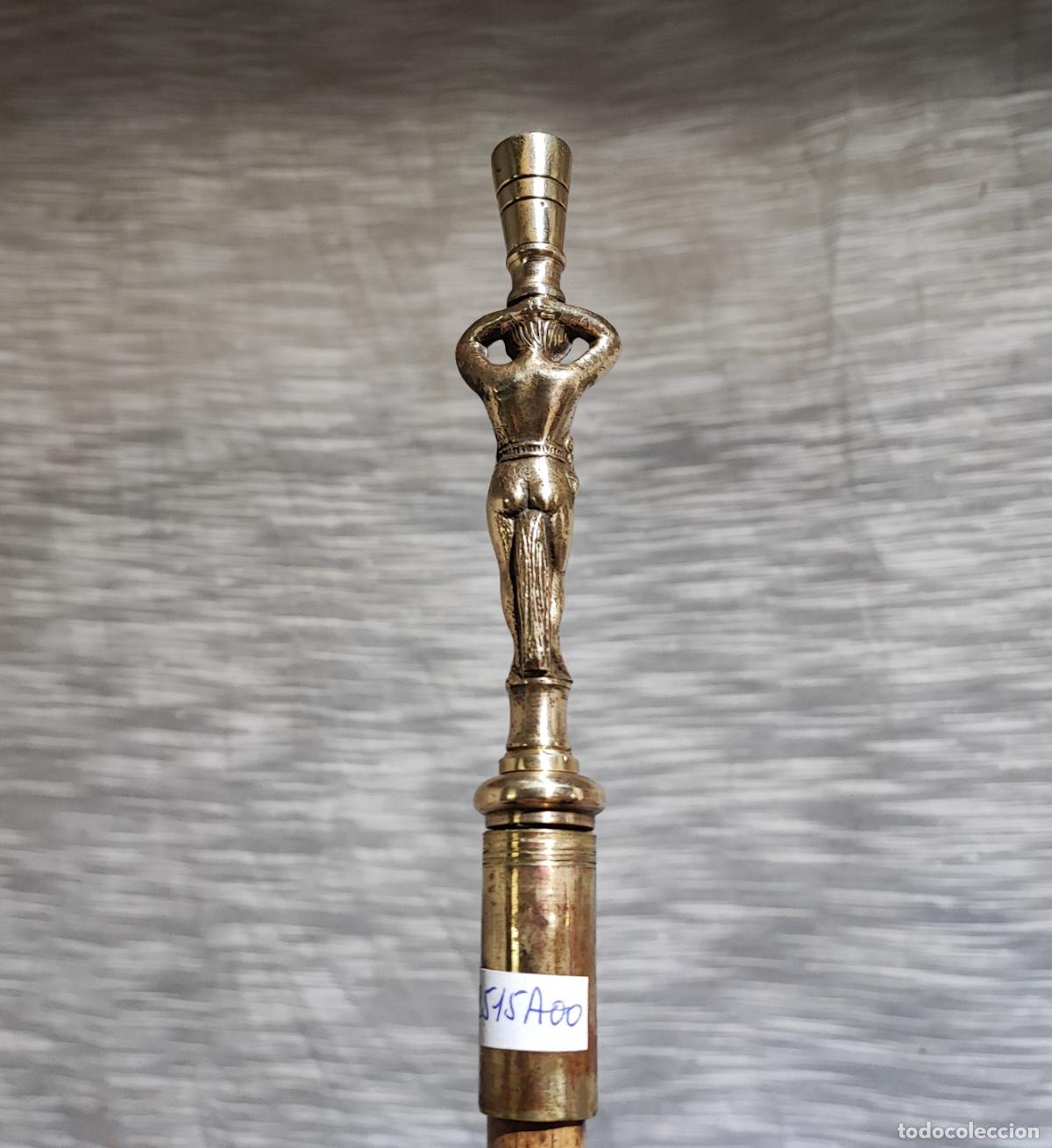Antig&uuml;edades: BASTON DE PASEO POMO DE NI&Ntilde;O DE BRONCE - Foto 8