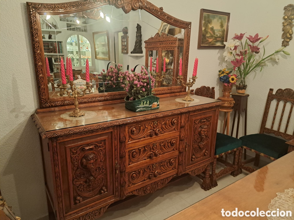 Antig&uuml;edades: Comedor completo madera noble - Foto 2