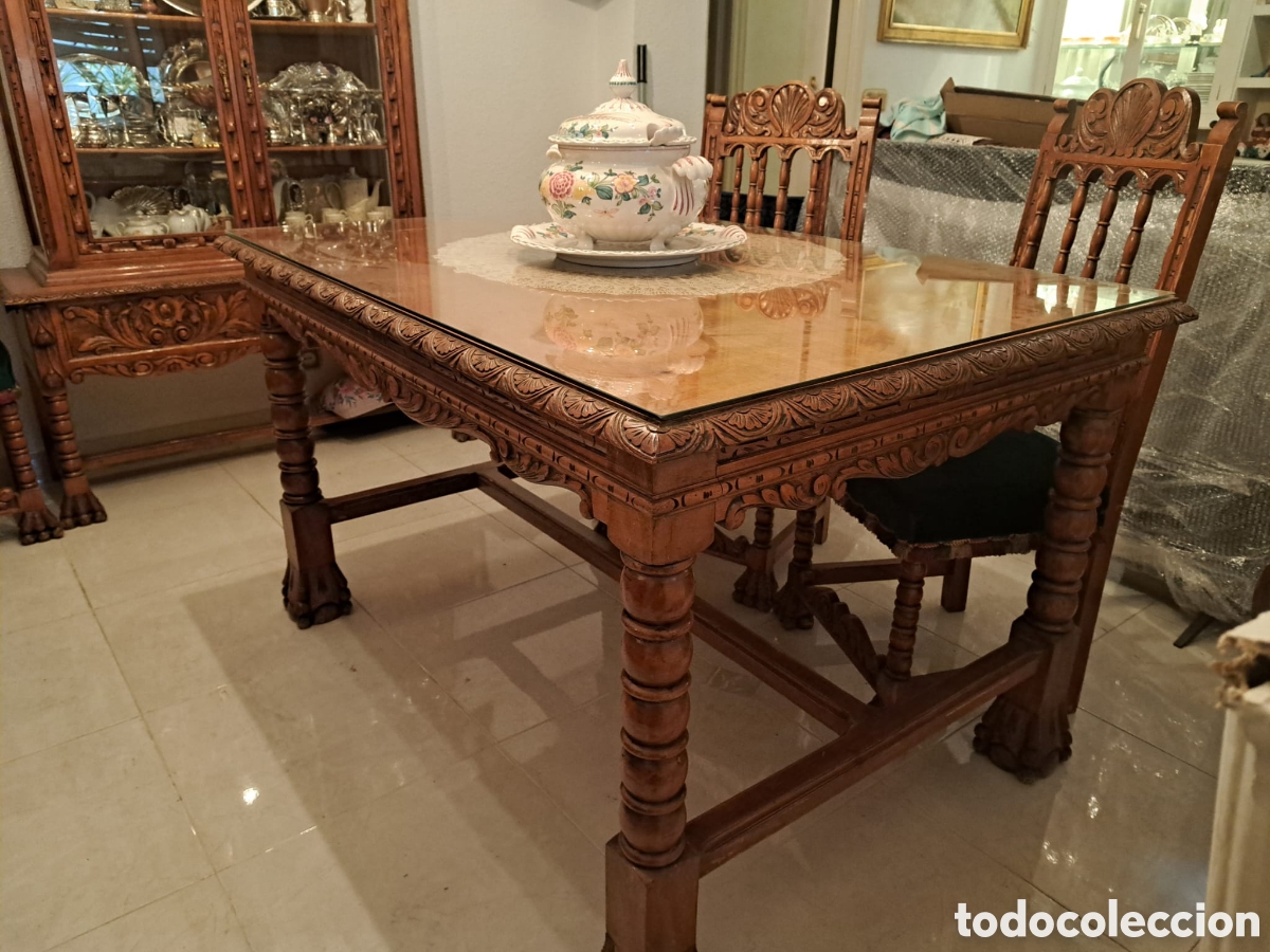 Antig&uuml;edades: Comedor completo madera noble - Foto 8