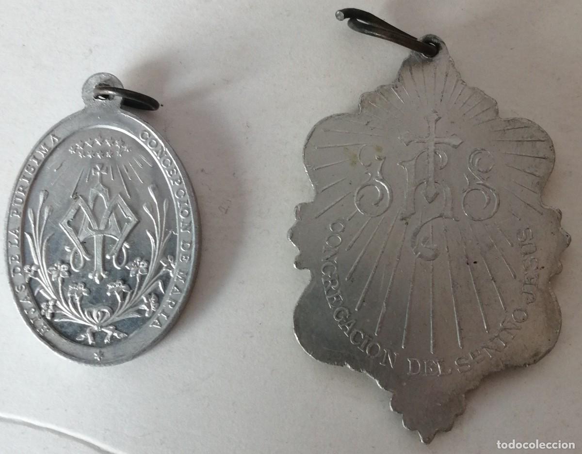 Antig&uuml;edades: LOTE DE 2 MEDALLAS RELIGIOSAS - Foto 2