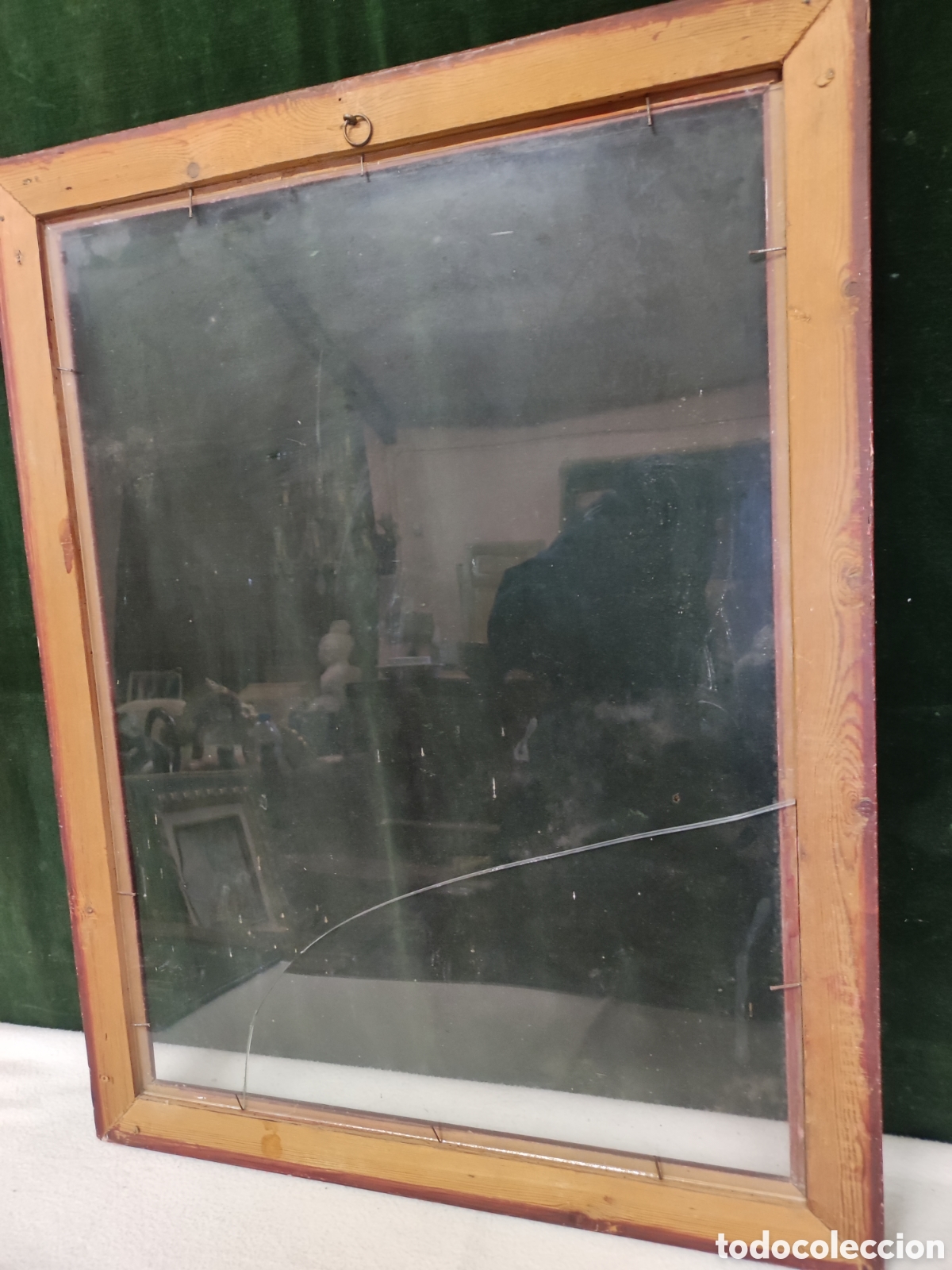 Antig&uuml;edades: Marco antiguo cristal roto - Foto 5