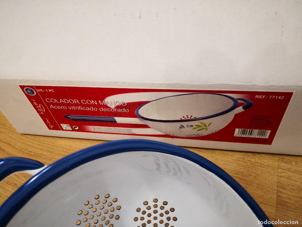 Antig&uuml;edades: ESCURRIDOR ESMALTADO SIN ESTRENAR - Foto 3