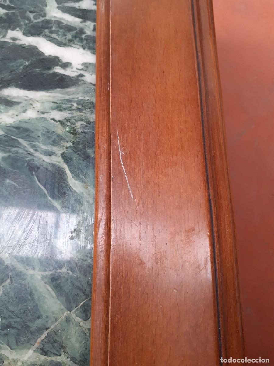 Antig&uuml;edades: Mesa de centro de m&aacute;rmol y madera noble - Foto 5