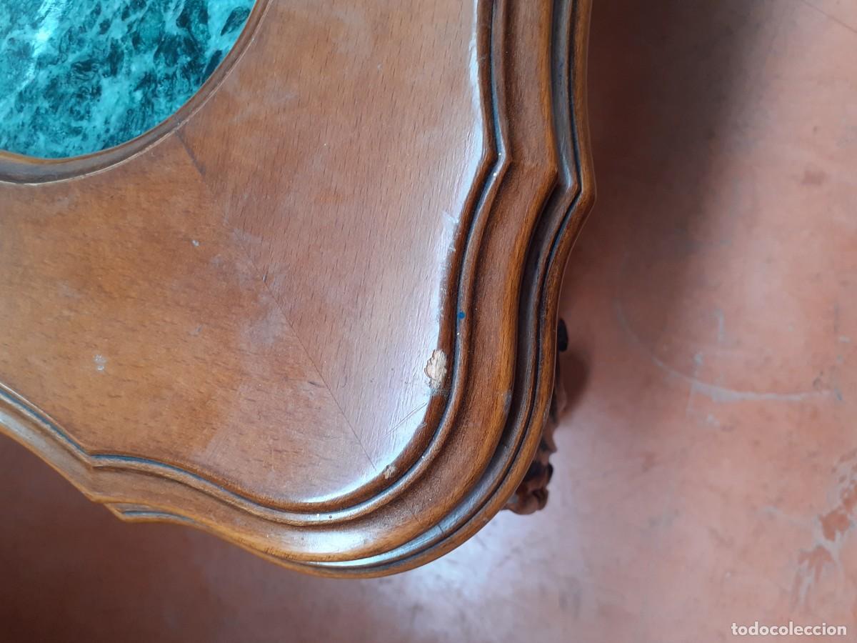 Antig&uuml;edades: Mesa de centro de m&aacute;rmol y madera noble - Foto 6