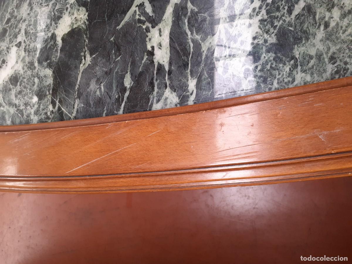 Antig&uuml;edades: Mesa de centro de m&aacute;rmol y madera noble - Foto 7
