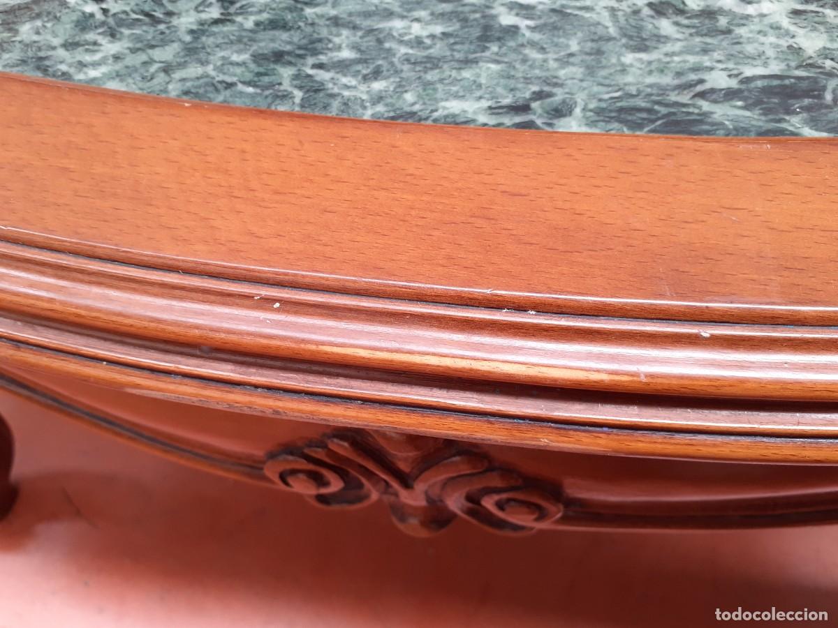 Antig&uuml;edades: Mesa de centro de m&aacute;rmol y madera noble - Foto 8