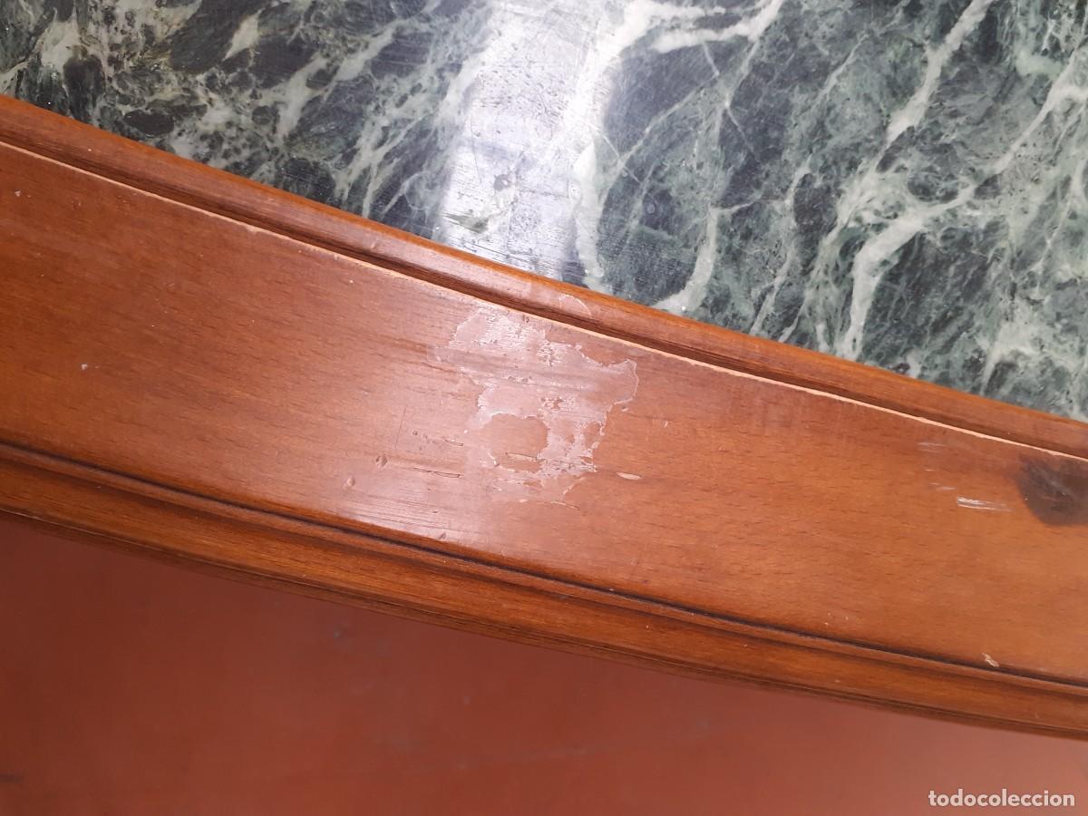Antig&uuml;edades: Mesa de centro de m&aacute;rmol y madera noble - Foto 10