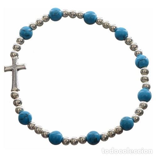 Antig&uuml;edades: Pulsera decenario Turquesa azul - Foto 1