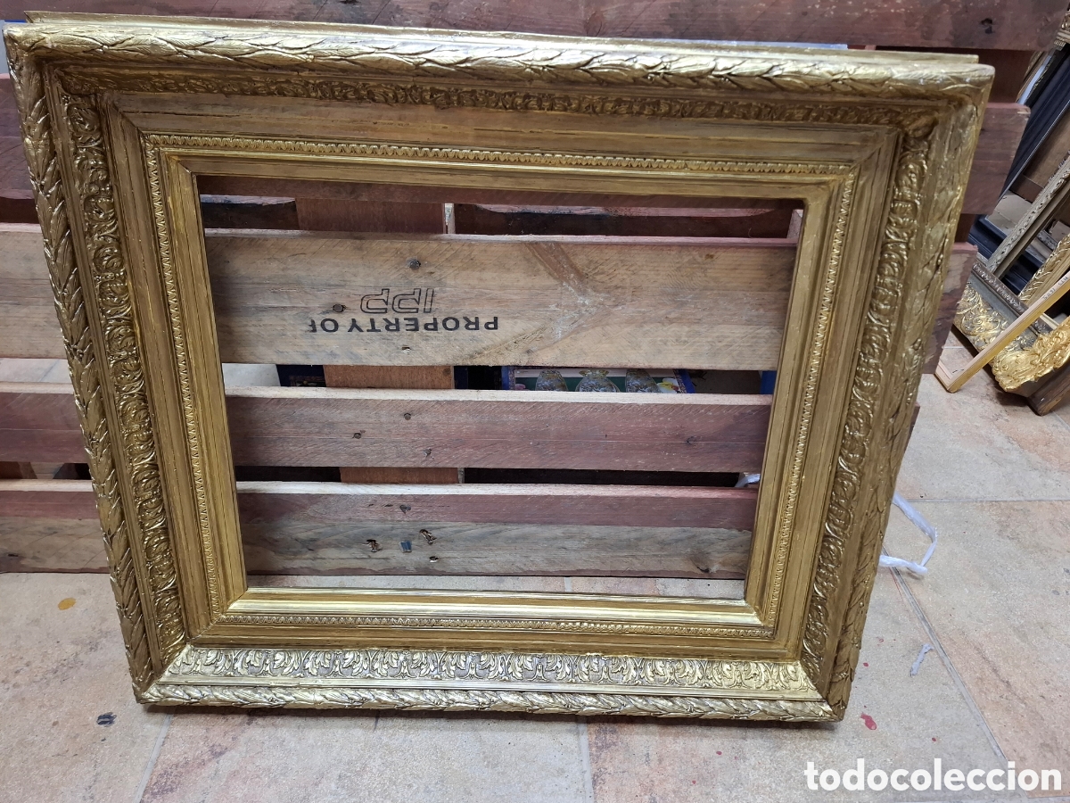 Antig&uuml;edades: Marco dorado siglo XIX - Foto 3