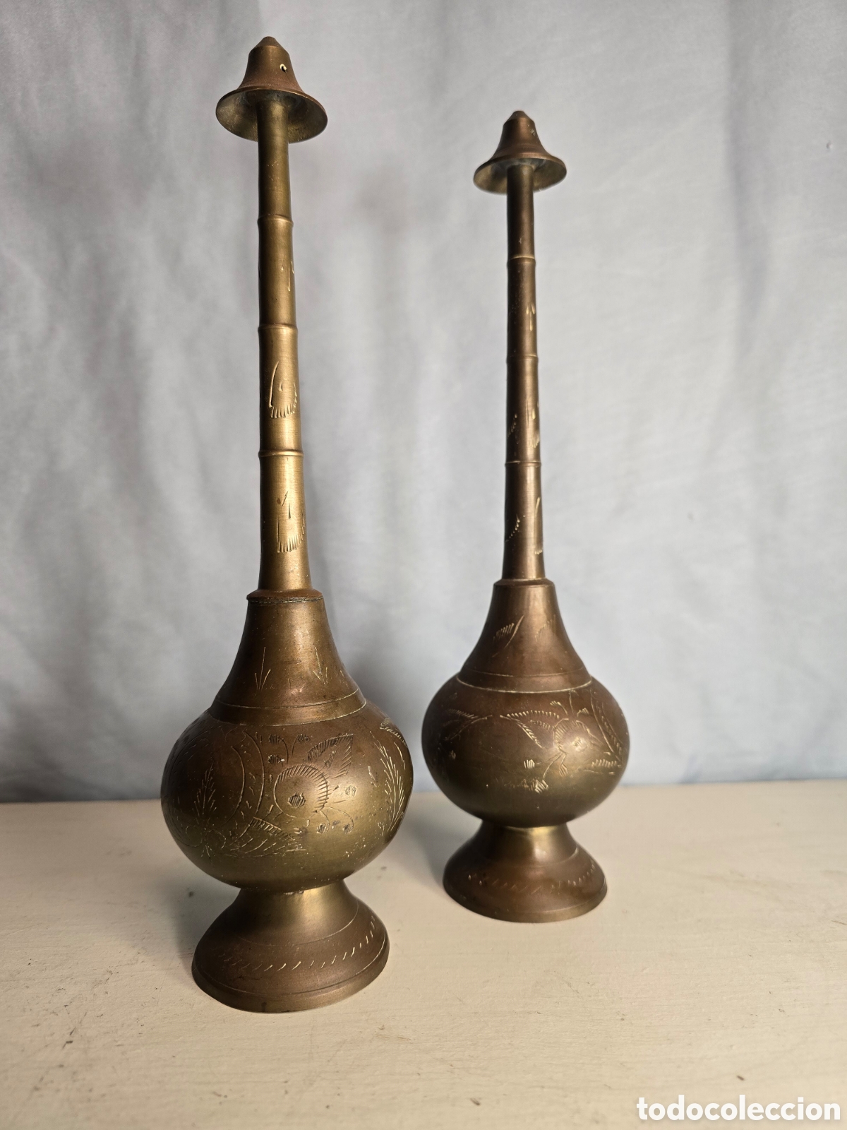 Antig&uuml;edades: Antiguo Perfumero De Metal - Foto 2