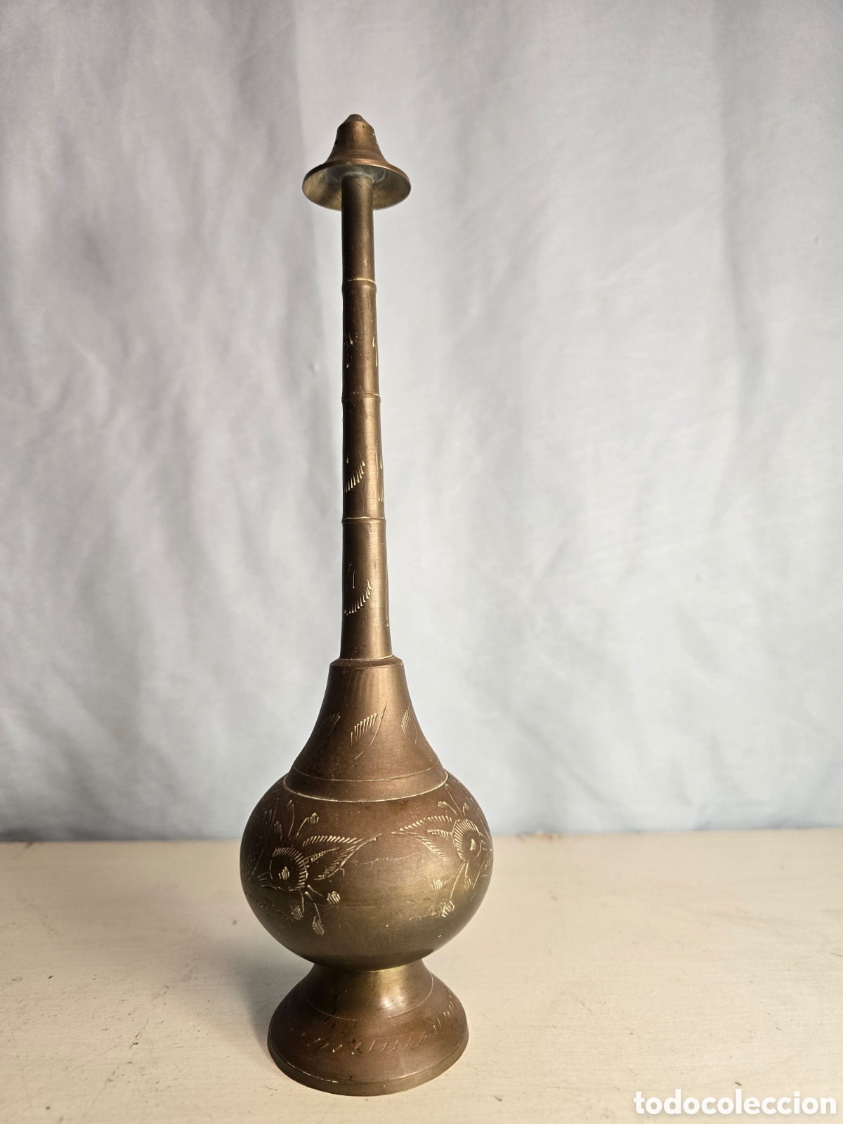 Antig&uuml;edades: Antiguo Perfumero De Metal - Foto 3