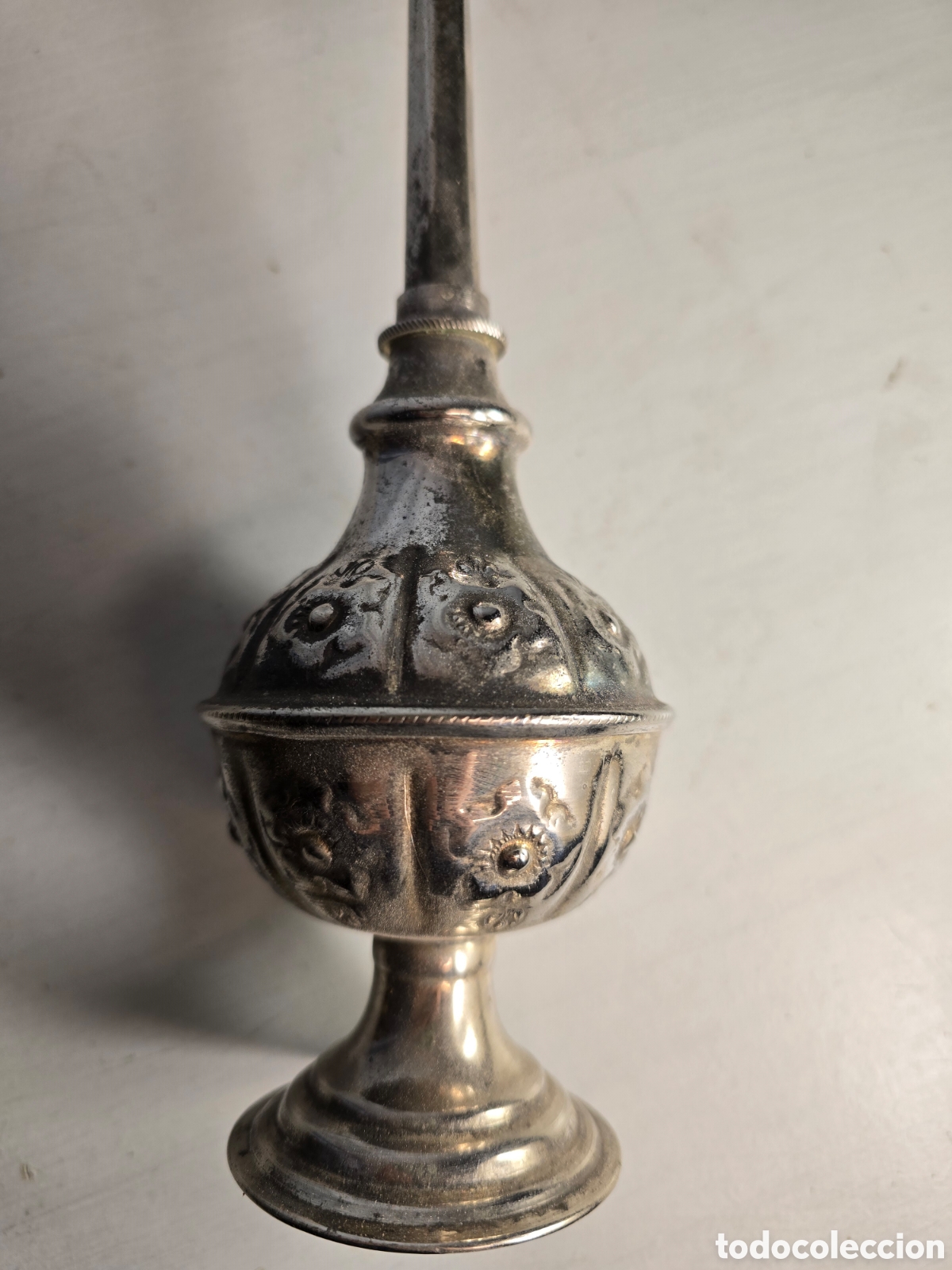 Antig&uuml;edades: Antiguo Perfumero De Metal - Foto 3
