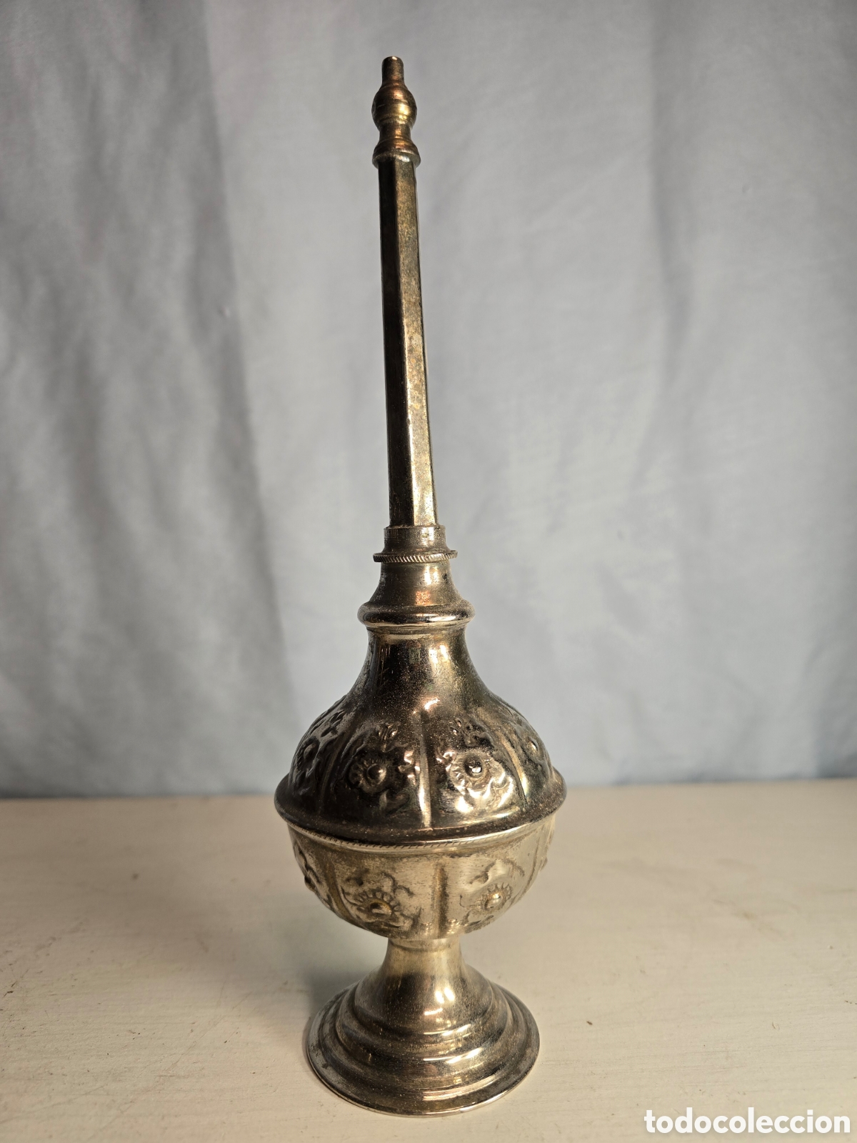 Antig&uuml;edades: Antiguo Perfumero De Metal - Foto 1