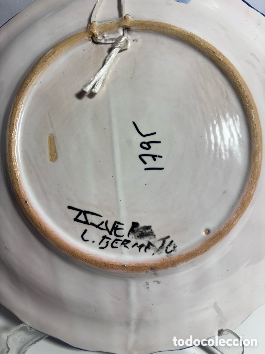 Antig&uuml;edades: Platos de cer&aacute;mica decorado - Foto 3