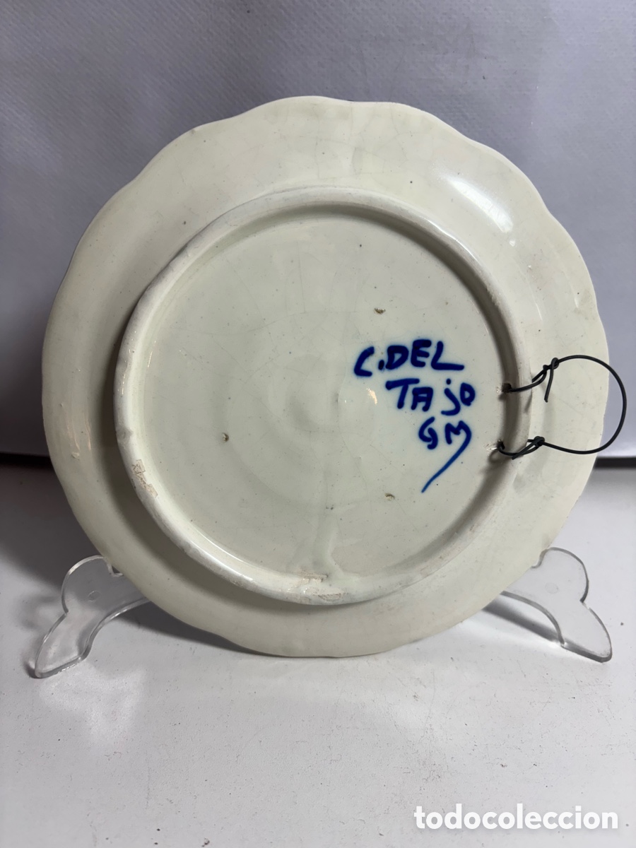 Antig&uuml;edades: Plato de cer&aacute;mica, decorado Esco - Foto 3