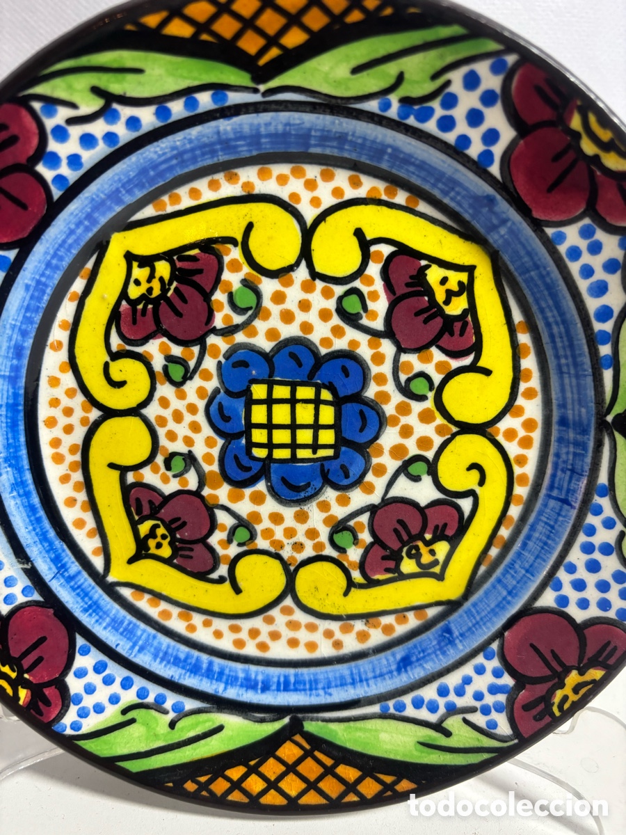 Antig&uuml;edades: Plato de cer&aacute;mica decorado - Foto 2