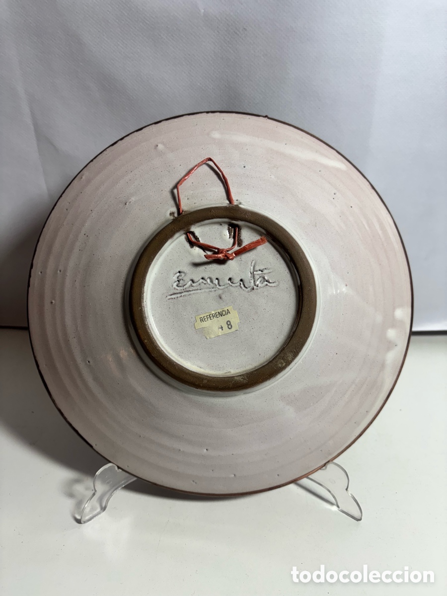 Antig&uuml;edades: Plato de cer&aacute;mica decorado - Foto 3