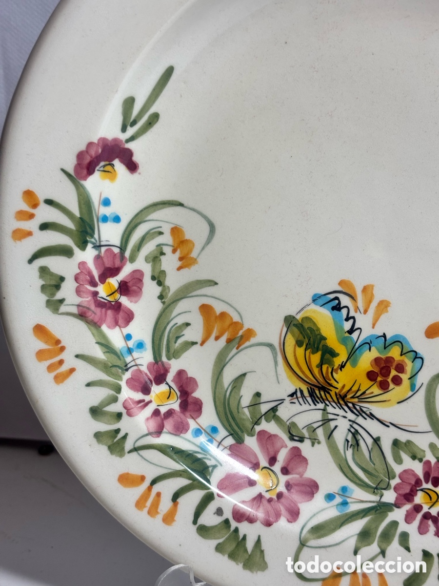 Antig&uuml;edades: Plato de cer&aacute;mica decorado - Foto 2
