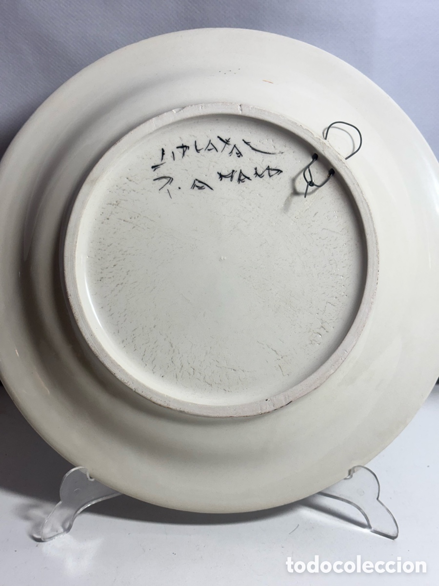 Antig&uuml;edades: Plato de cer&aacute;mica decorado - Foto 4