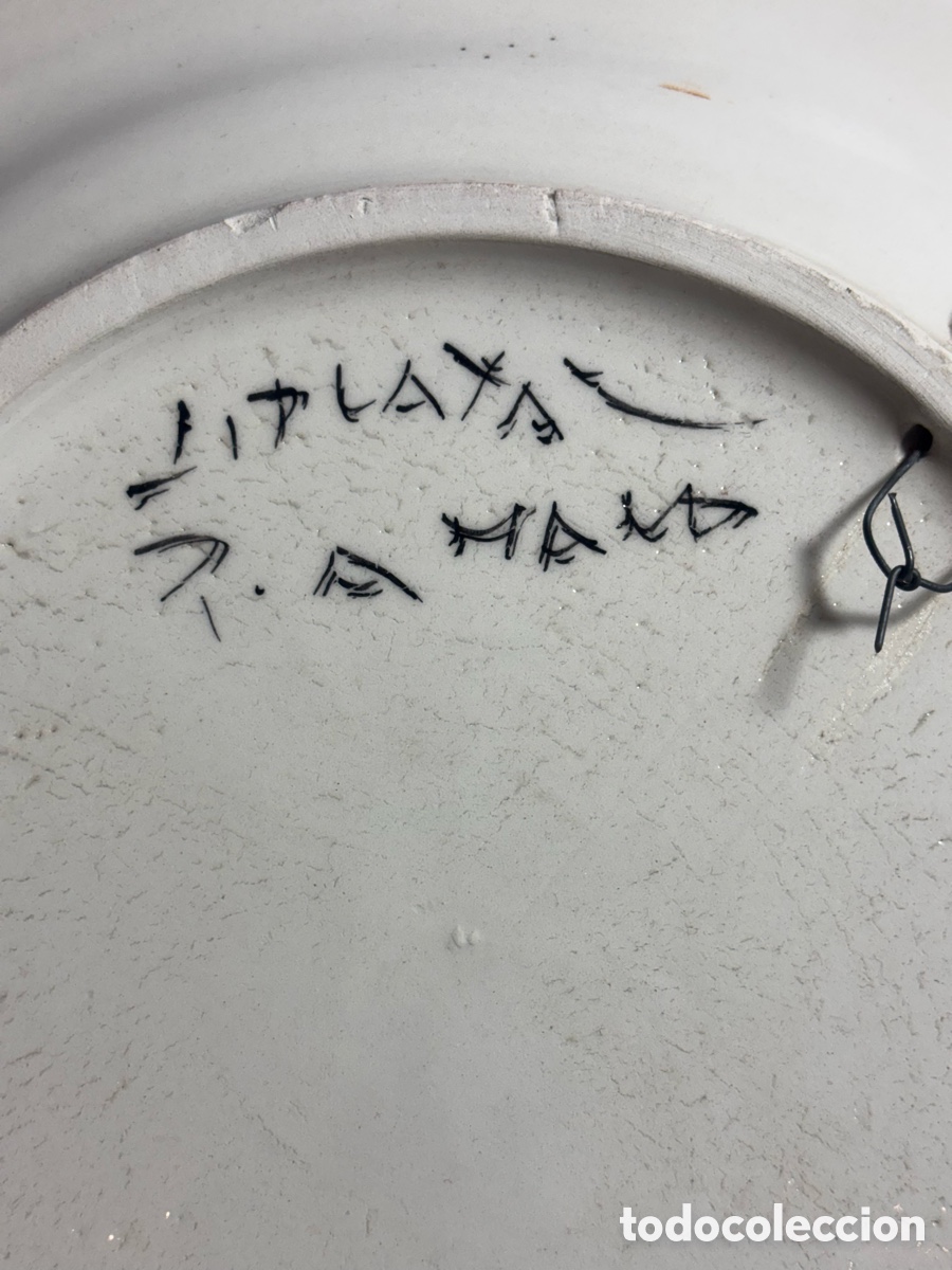 Antig&uuml;edades: Plato de cer&aacute;mica decorado - Foto 5