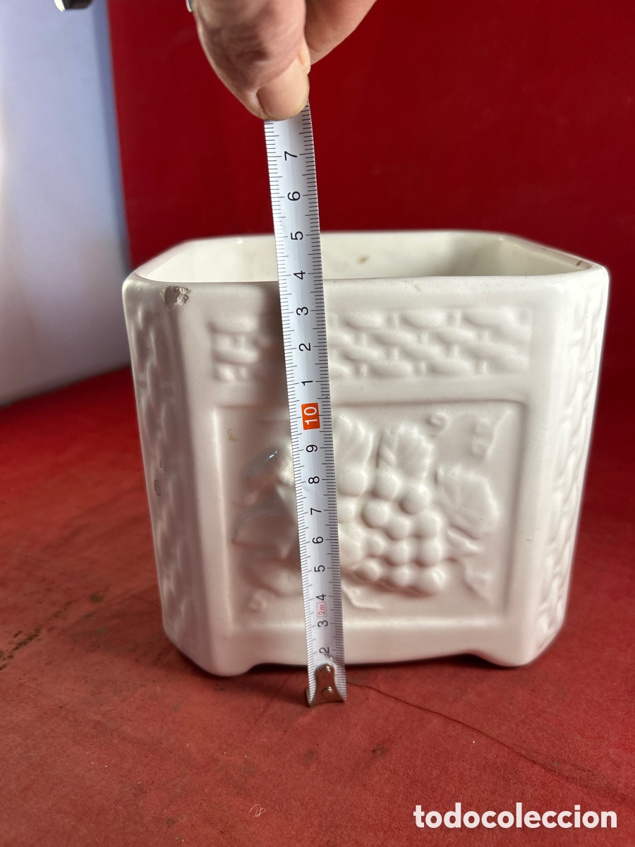 Antig&uuml;edades: MACETERO Porcelana esmaltada - Foto 3
