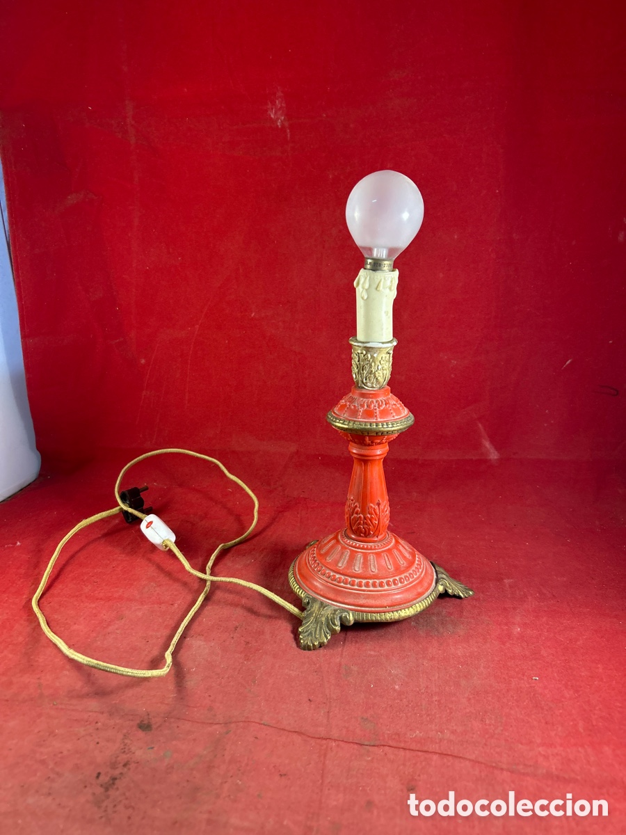Antig&uuml;edades: L&Aacute;MPARA DE MESA ZAQUIN VALENCIA - Foto 1
