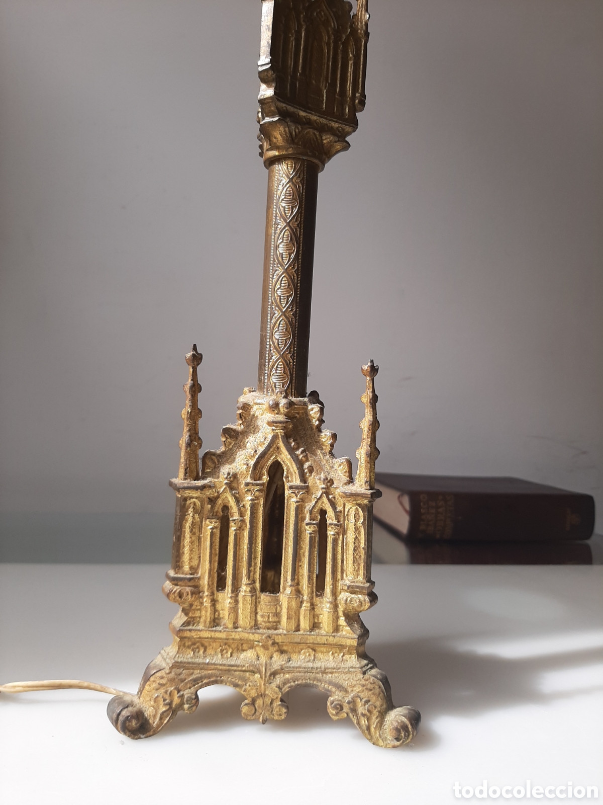 Antig&uuml;edades: L&aacute;mpara de Lat&oacute;n y Bronce de Catedral - Foto 2
