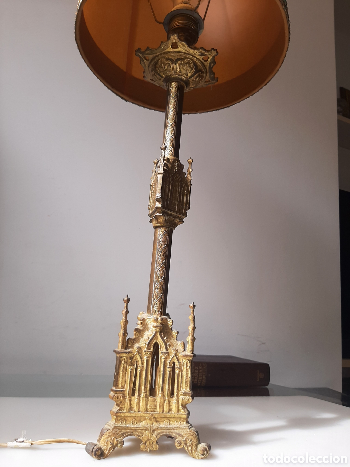 Antig&uuml;edades: L&aacute;mpara de Lat&oacute;n y Bronce de Catedral - Foto 3