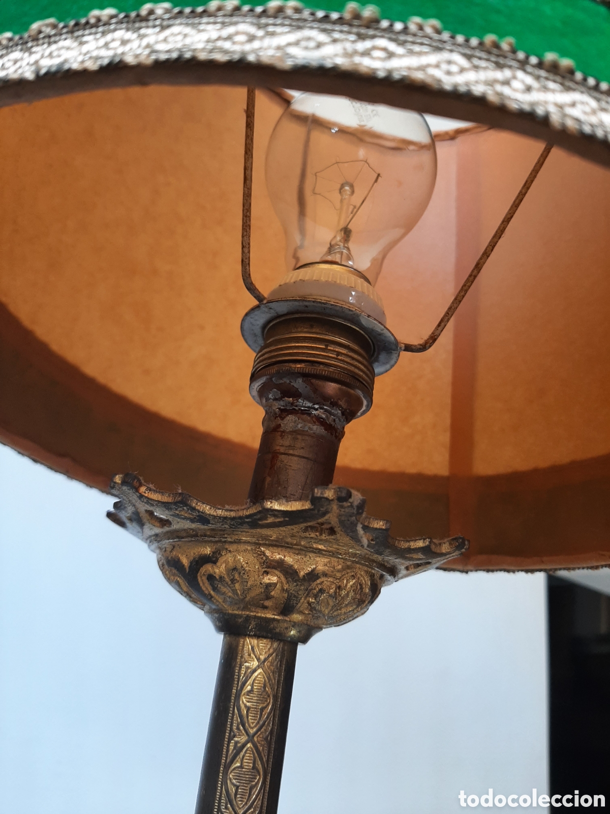 Antig&uuml;edades: L&aacute;mpara de Lat&oacute;n y Bronce de Catedral - Foto 7