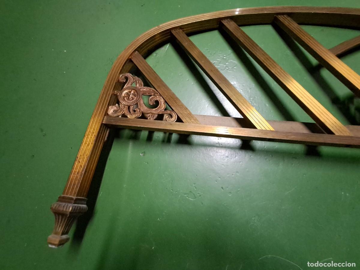 Antig&uuml;edades: CABECERO Y PIE DE CAMA LAT&Oacute;N VINTAGE - Foto 4