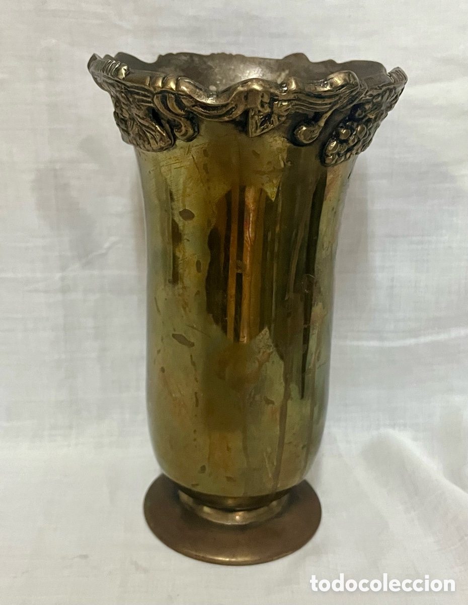Antig&uuml;edades: JARR&Oacute;N DE BRONCE MODERNISTA ANTIGUO - Foto 1