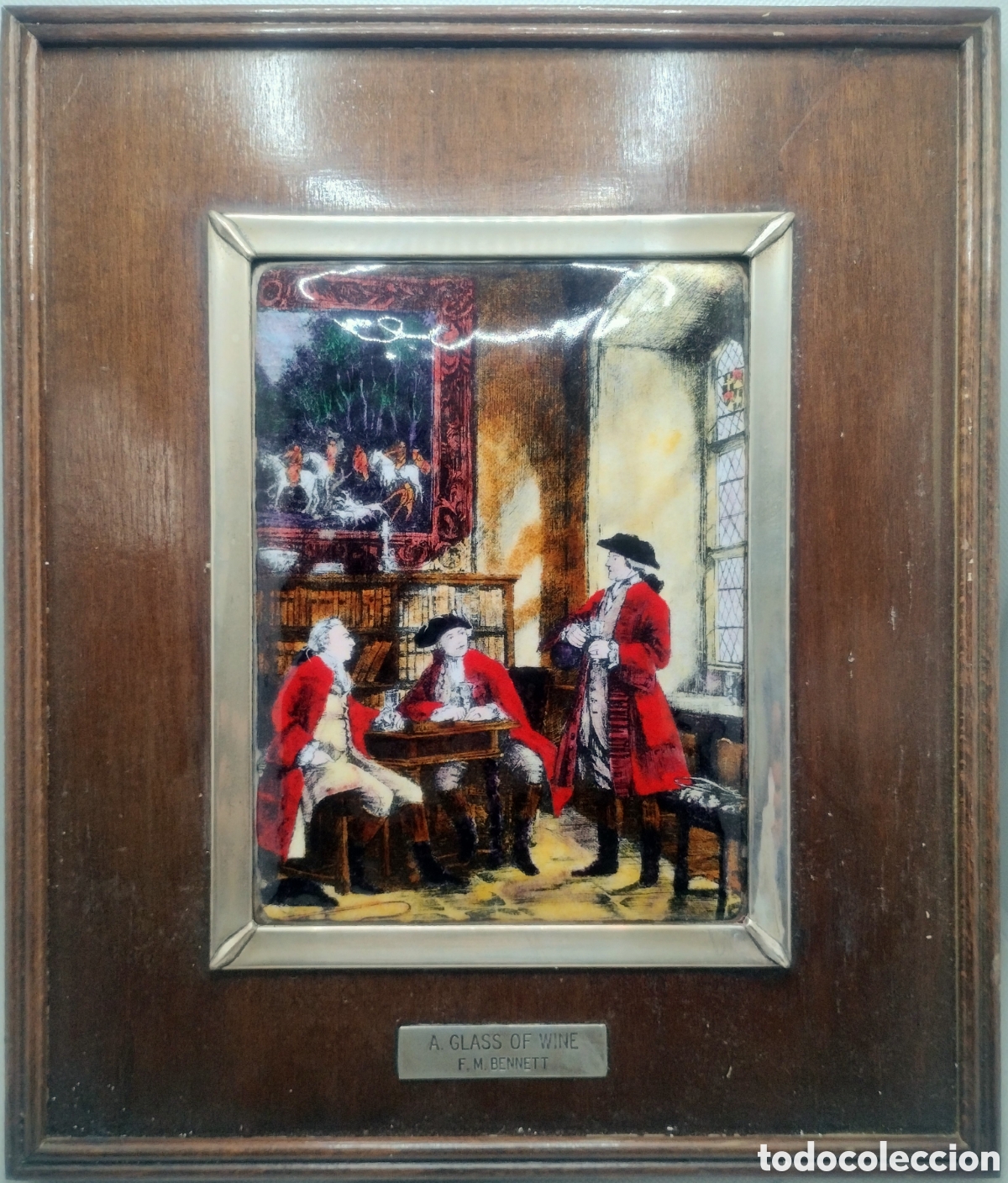 Antiquit&auml;ten: Esmalte enmarcado con plata