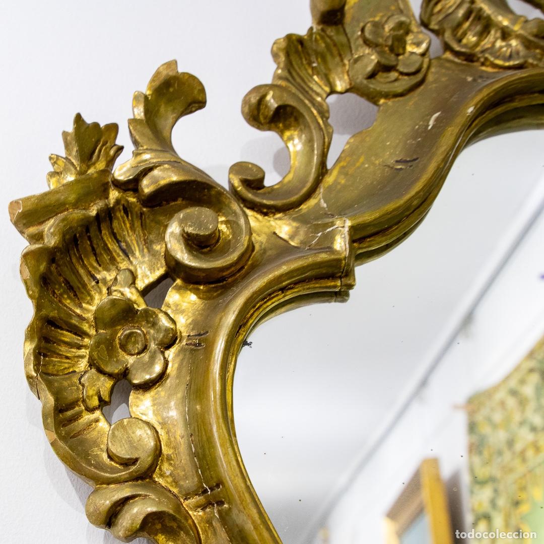 Antig&uuml;edades: CORNUCOPIA DE MADERA CON PAN DE ORO DEL SIGLO XIX - Foto 4