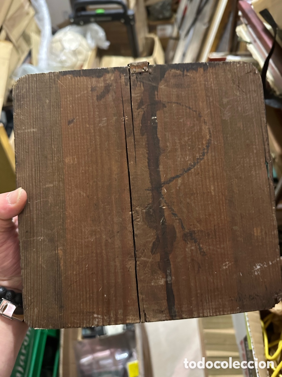 Antig&uuml;edades: Placa tallada en madera horiscopo libra - Foto 7