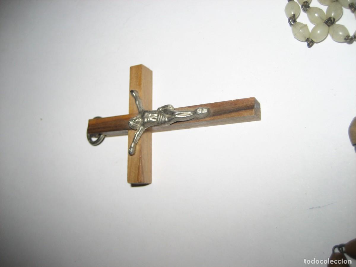 Antig&uuml;edades: 3 rosarios y 1 cruz de madera . - Foto 7