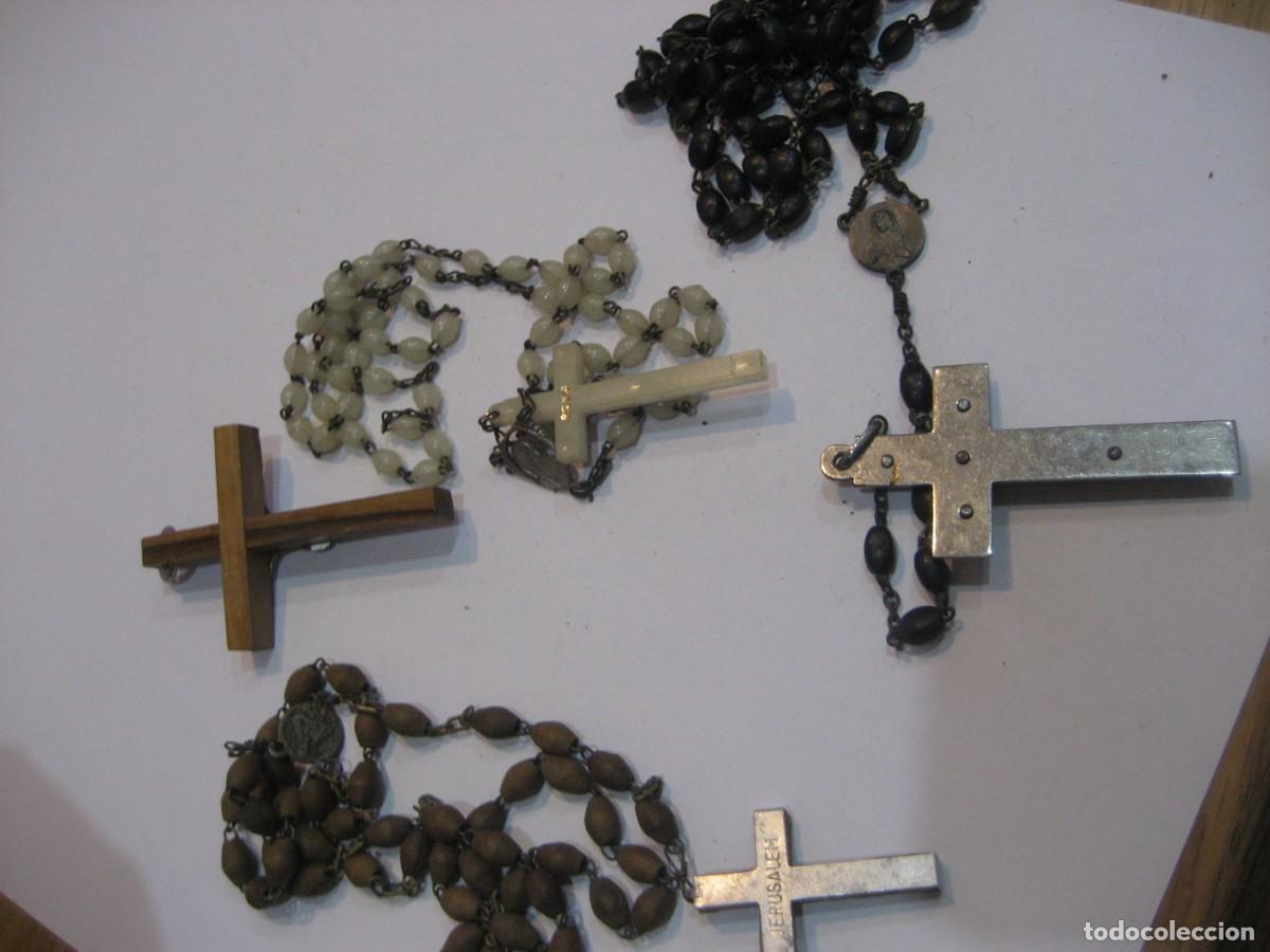 Antig&uuml;edades: 3 rosarios y 1 cruz de madera . - Foto 18