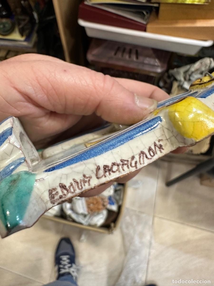 Antig&uuml;edades: Bonito benditera porcelana esmaltada - Foto 3