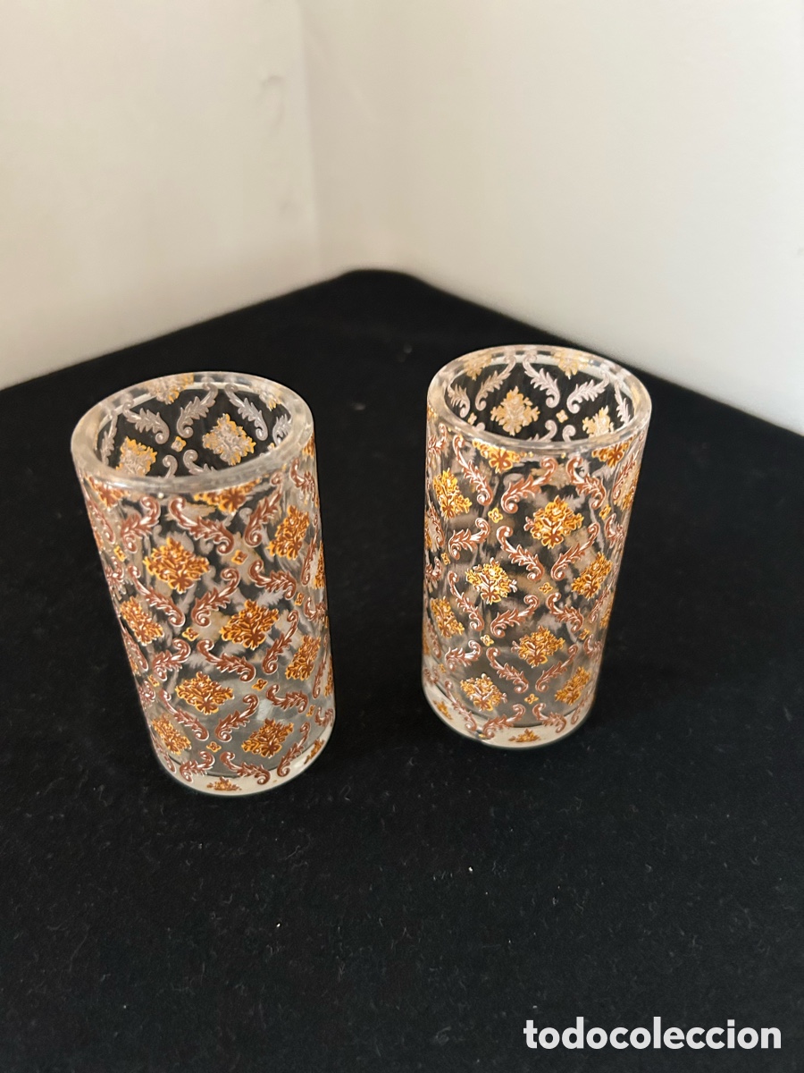 Antig&uuml;edades: Tres jarrones cristal y esmalte - Foto 4