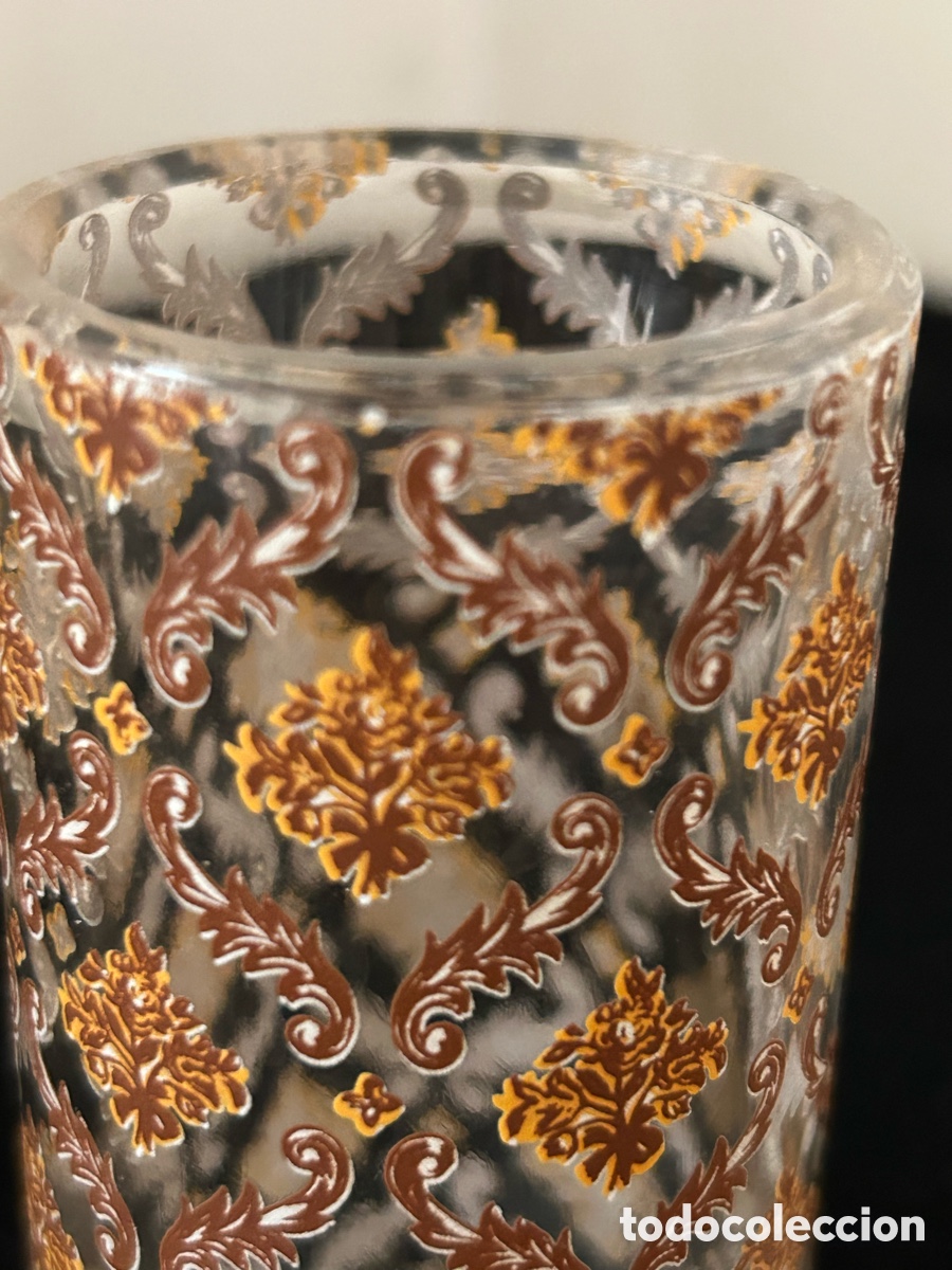 Antig&uuml;edades: Tres jarrones cristal y esmalte - Foto 6