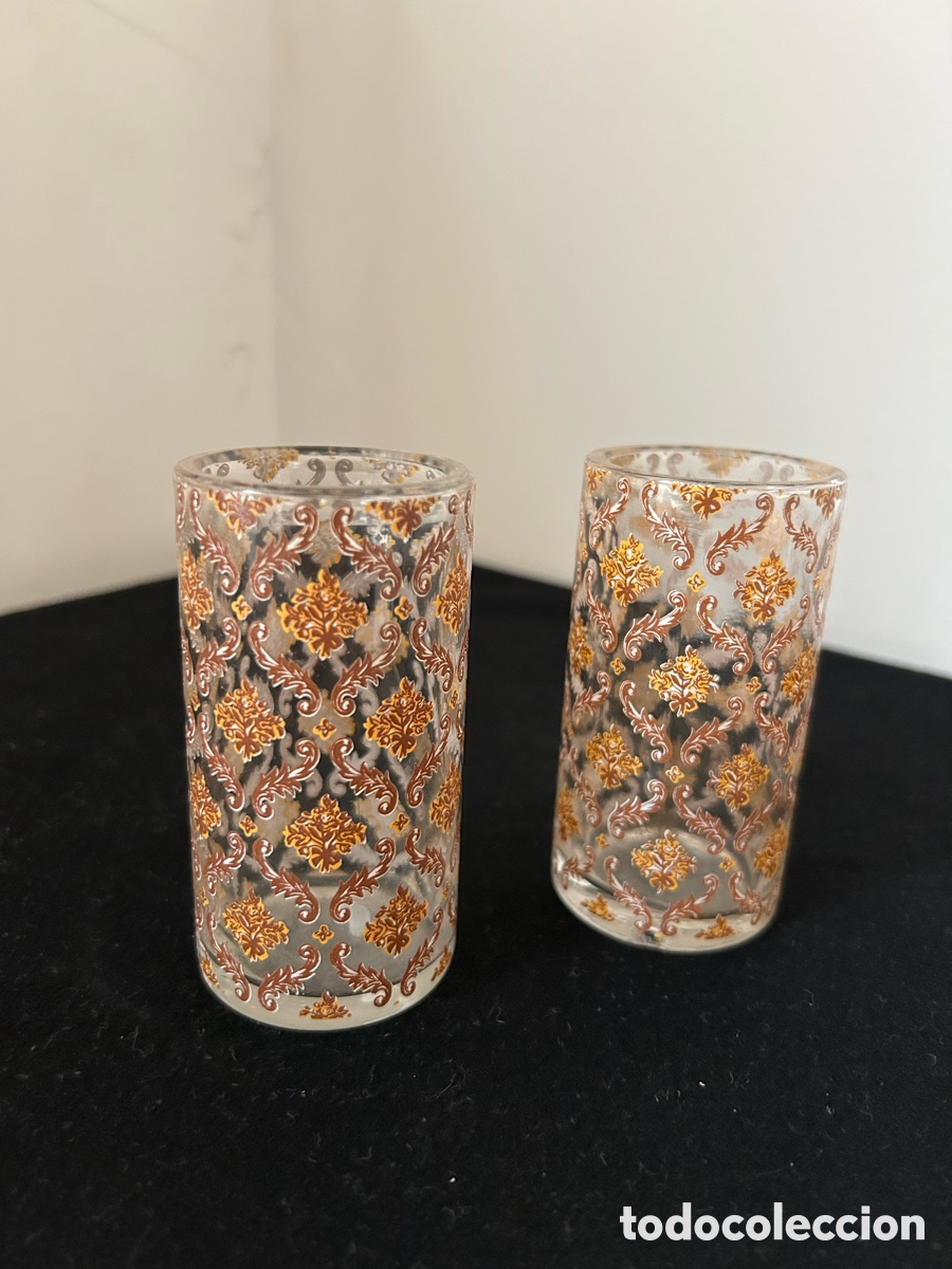 Antig&uuml;edades: Tres jarrones cristal y esmalte - Foto 3